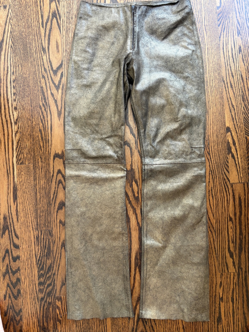Vintage BCBGMaxAzria Metallic gold leather pants